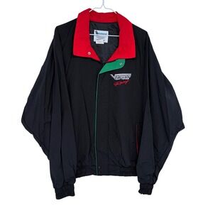 Motorsport Traditions Mens Black Red Green Interstate Batteries Racing Jacket XL